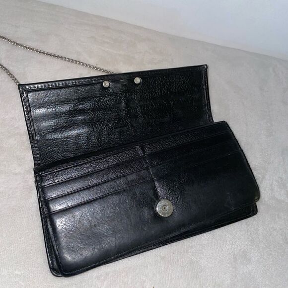 Brighton Leather Crossbody Wallet on Chain Black Small - Picture 5 of 13